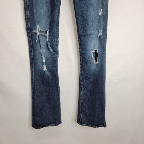 Silver Alex Distressed Denim Jeans Size 25 - Picture 2 of 11